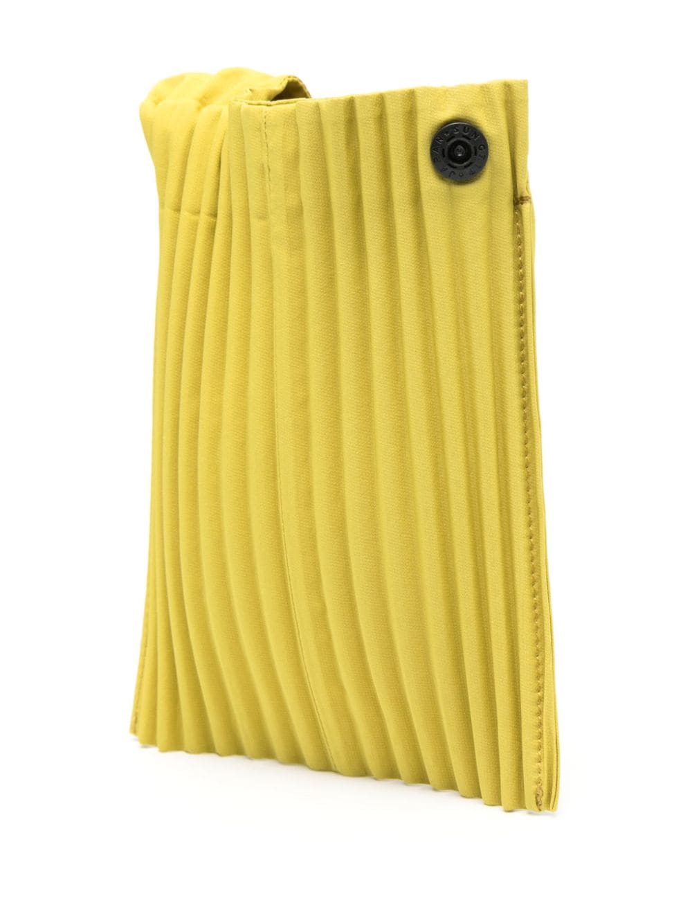 Shop Issey Miyake Plissé-effect Shoulder Bag In Yellow
