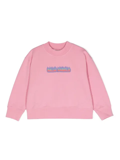 Palm Angels Kids logo-print cotton sweatshirt