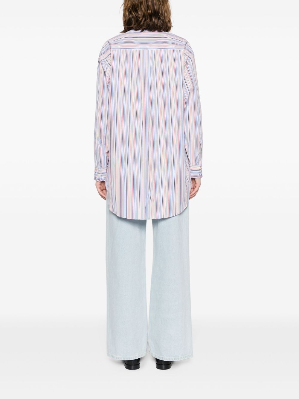 ETRO Pegaso-embroidered striped shirt Women