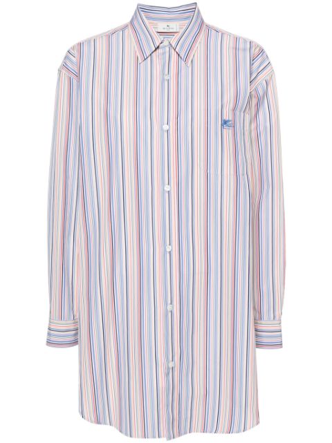 ETRO Pegaso-embroidered striped shirt Women