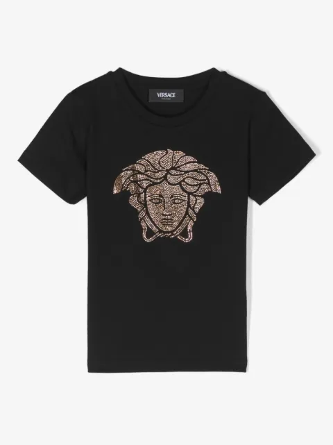 Versace Kids Medusa Head rhinestoned-embellished T-shirt