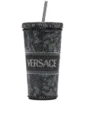 Versace Barocco crystal-embellished travel cup - Black