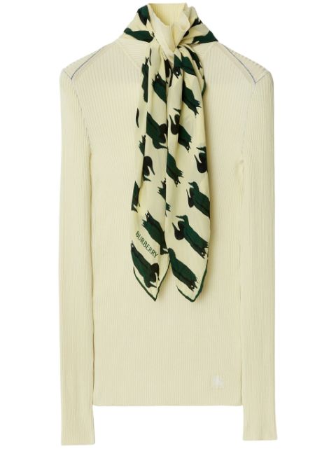 Burberry scarf-detailed knit jumper Women