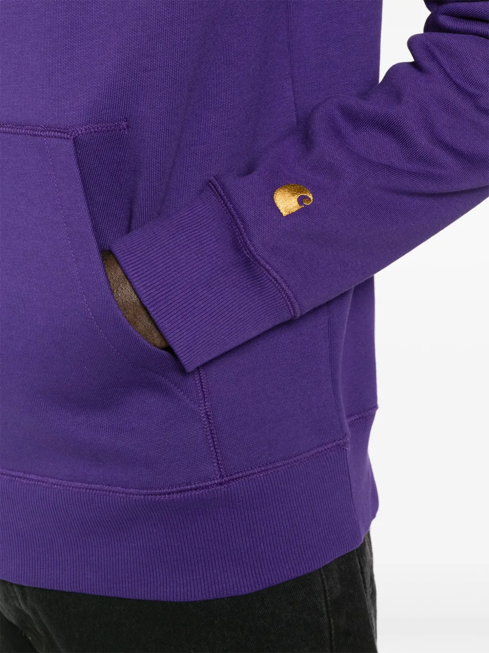 Shop Carhartt Chase Cotton Hoodie In Purple