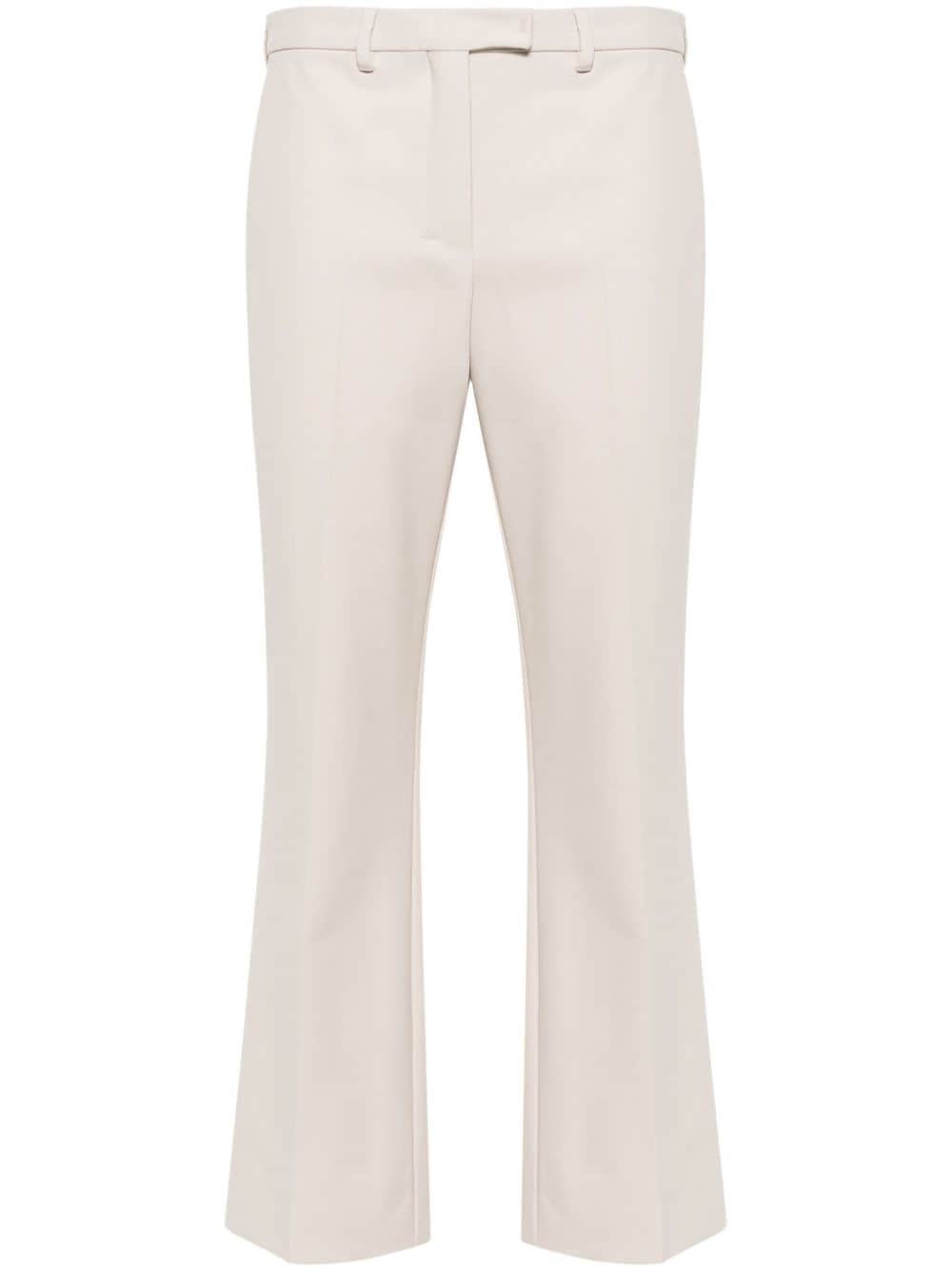 Shop 's Max Mara Pressed-crease Cropped Trousers In Nude