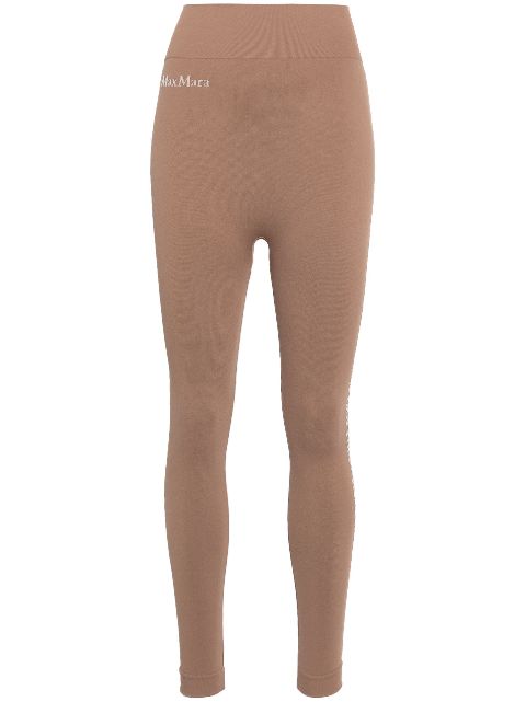 'S Max Mara intarsia-knit logo leggings Women