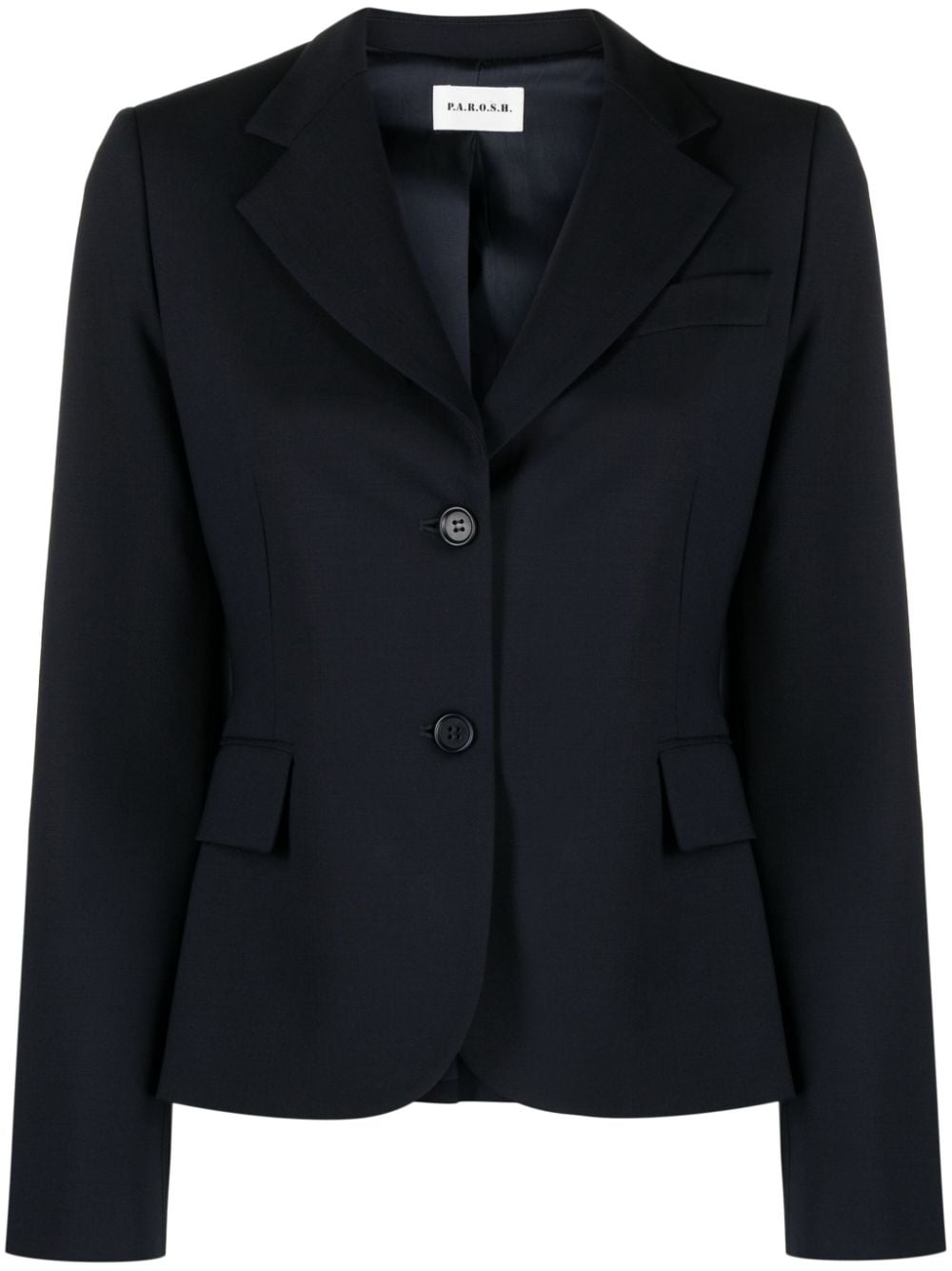 P.a.r.o.s.h Notched-lapels Single-breasted Blazer In Blau