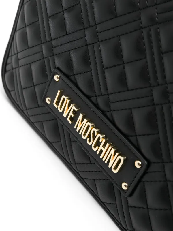 Moschino black quilted shoulder bag sale