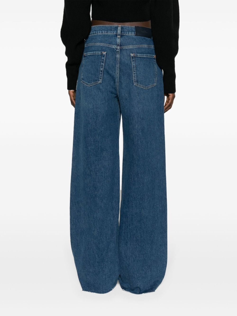 Shop 7 For All Mankind Scout High-rise Wide-leg Jeans In Blau