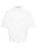 JUNTAE KIM scalloped corset shirt - White