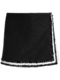 alice + olivia Darma two-tone tweed skorts - White