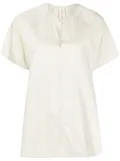 Lee Mathews split-neck cotton blouse - Neutrals