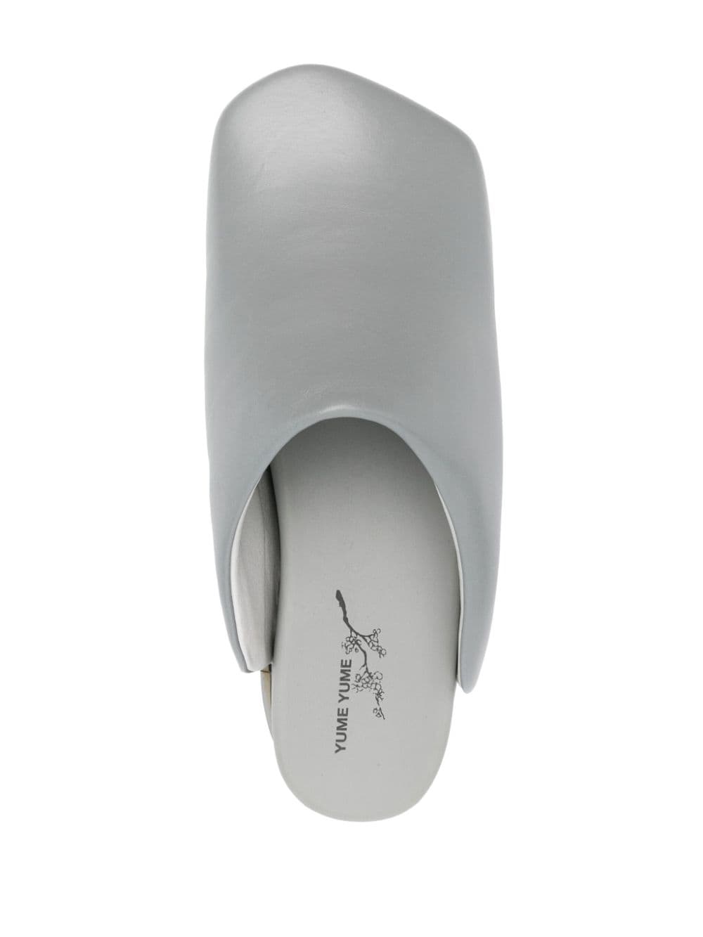 Shop Yume Yume Truck Leather Slides In Grey