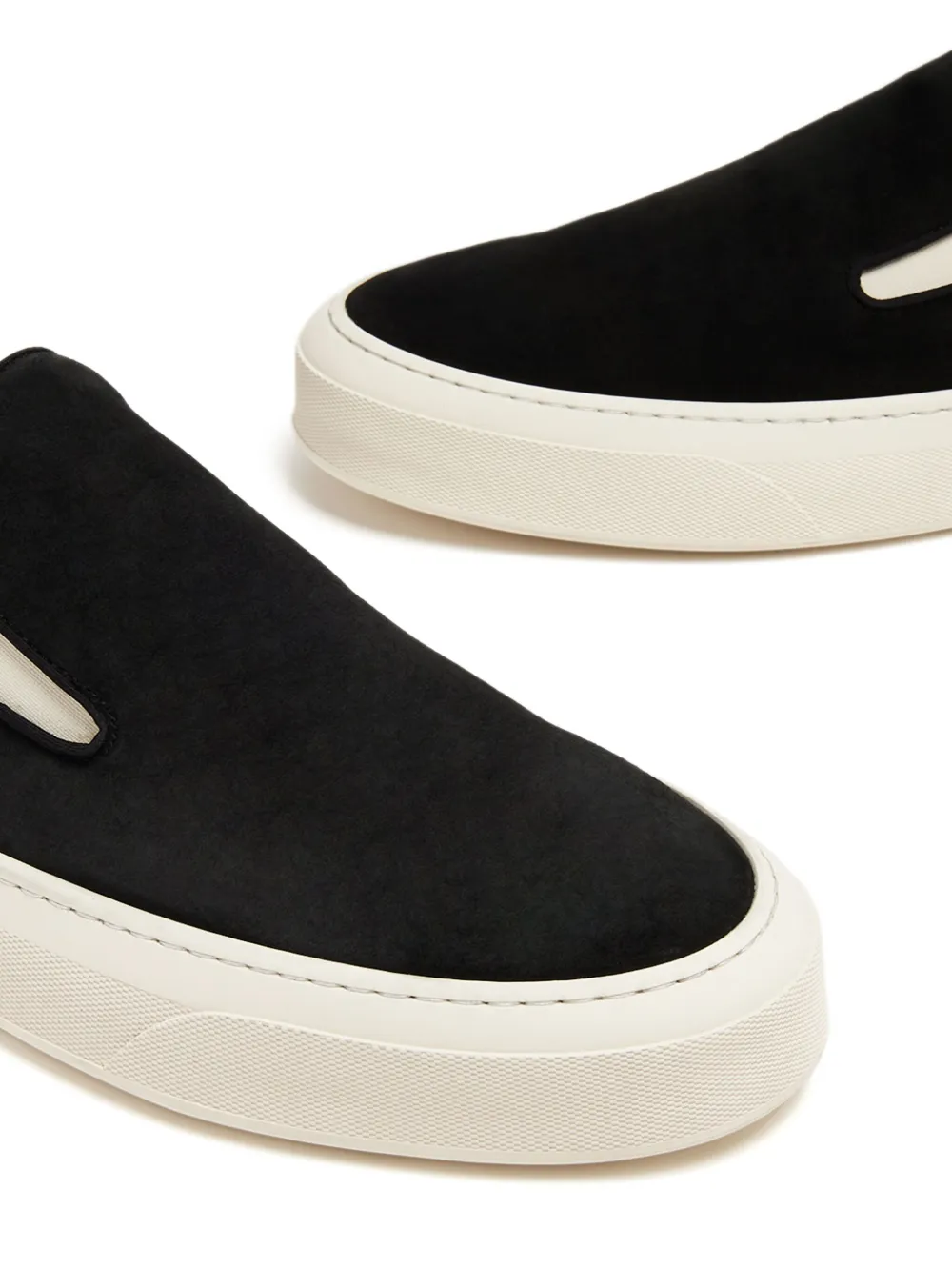 Shop Common Projects Suede Slip-on Sneakers In 黑色