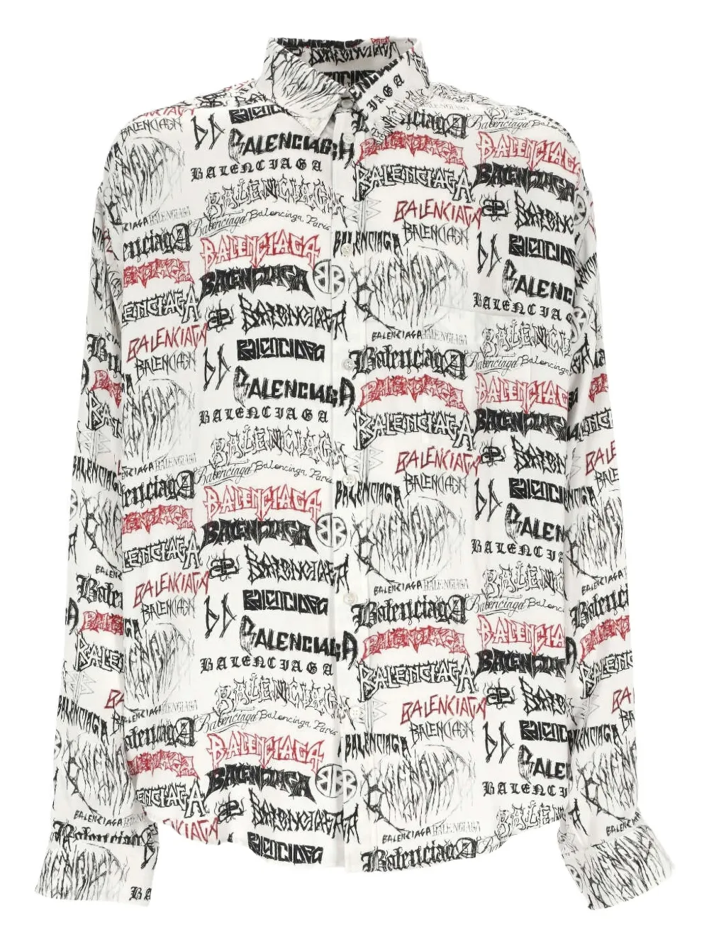 Balenciaga Overhemd met print Wit