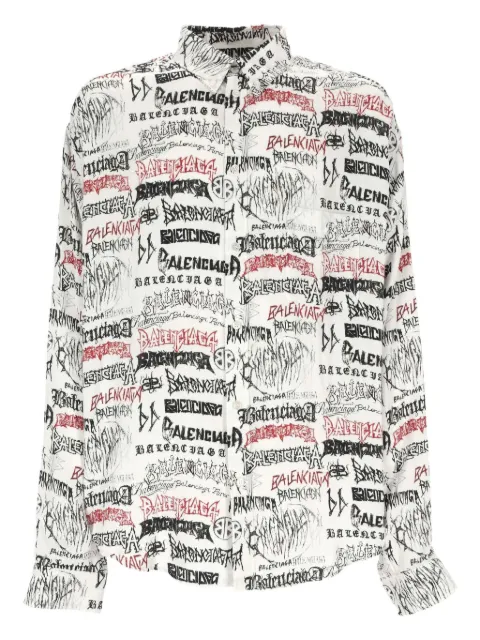 Balenciaga camisa con estampado DIY Metal Allover