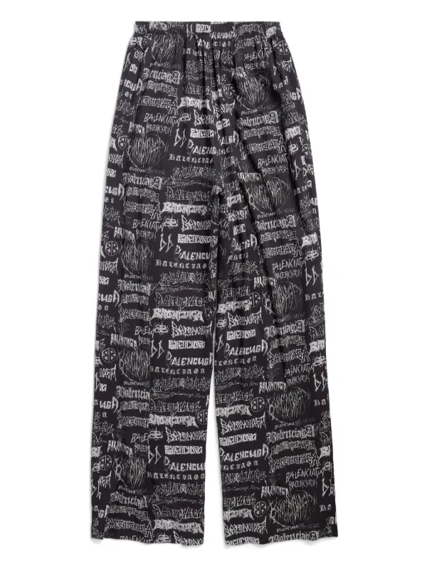 ●送料込●BALENCIAGA●Scribble パジャマパンツ BALENCIAGA (バレンシアガ) 20AW SCRIBBLE PRINT PANTS 658901