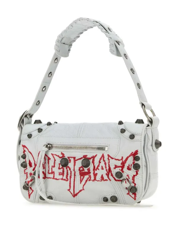 ショルダーバッグ・ポシェット Balenciaga White Leather Le Cagole S Shoulder Bag Balenciaga Le Cagole Mini Bag with Chain | Neiman Marcus