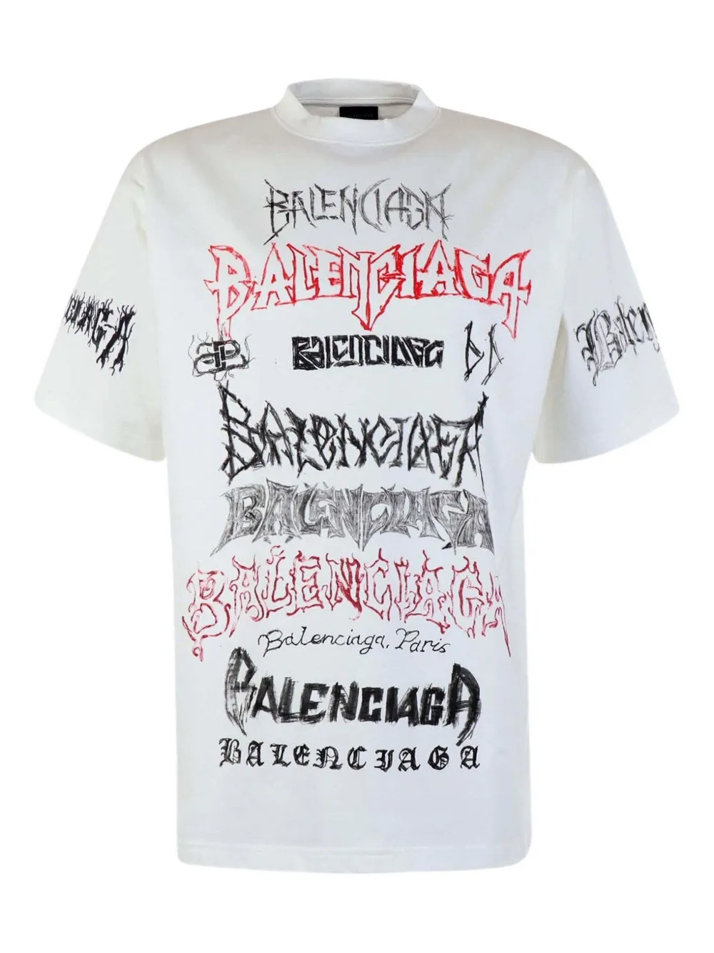Balenciaga Katoenen T-shirt met print Wit