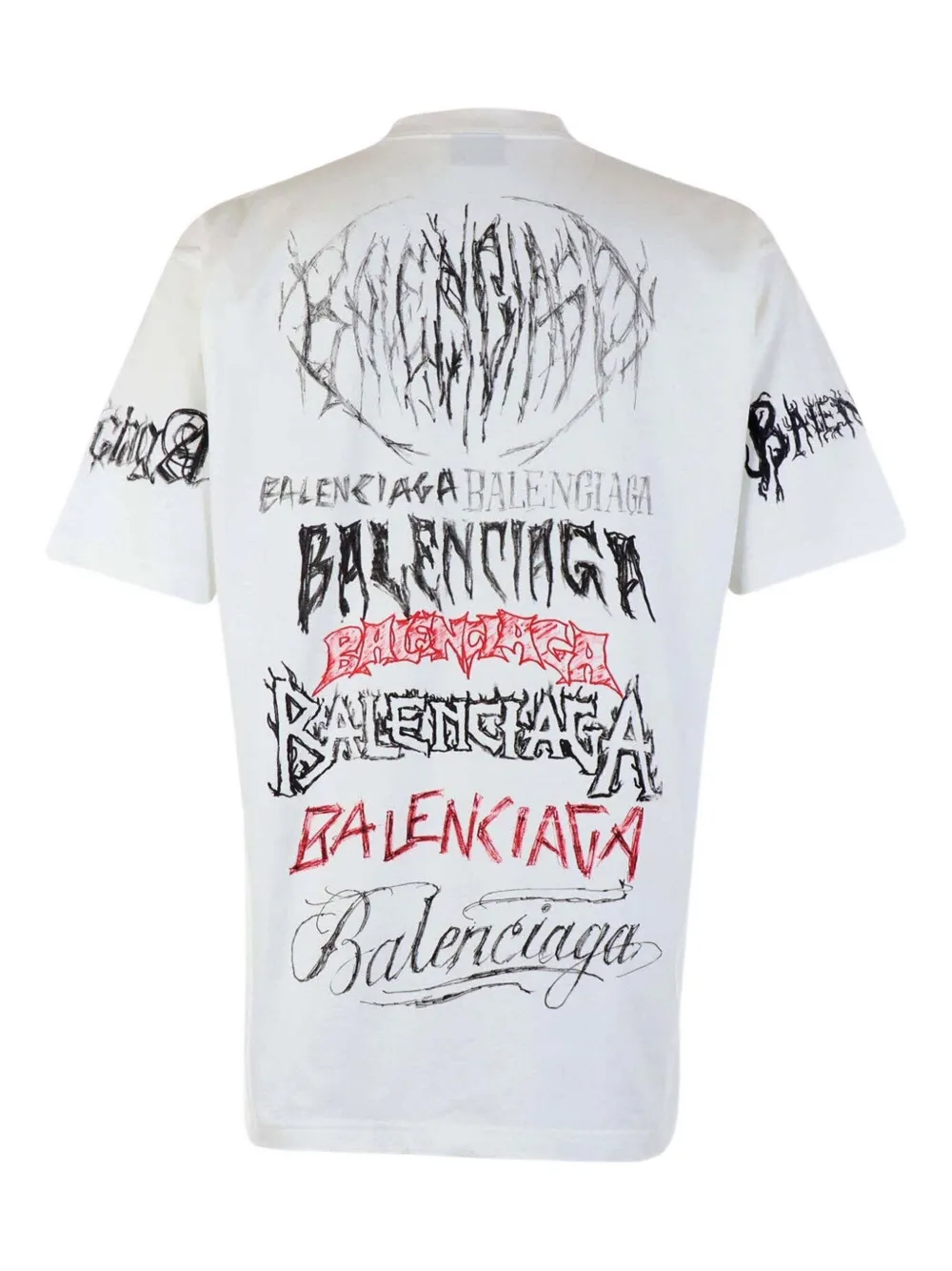 Balenciaga Katoenen T-shirt met print Wit