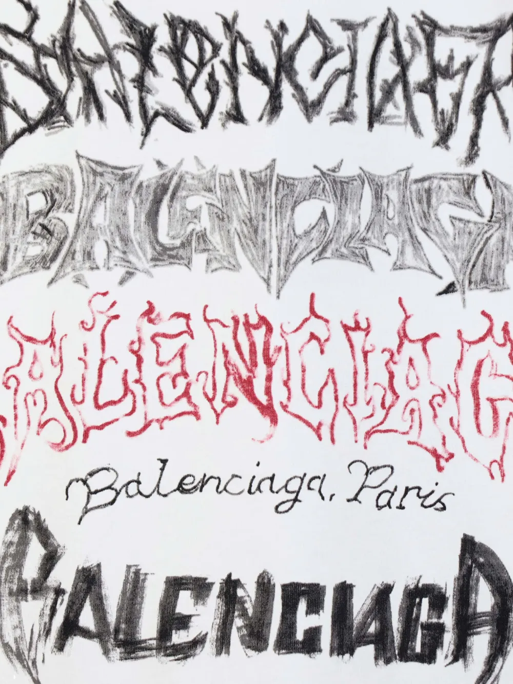 Balenciaga Katoenen T-shirt met print Wit