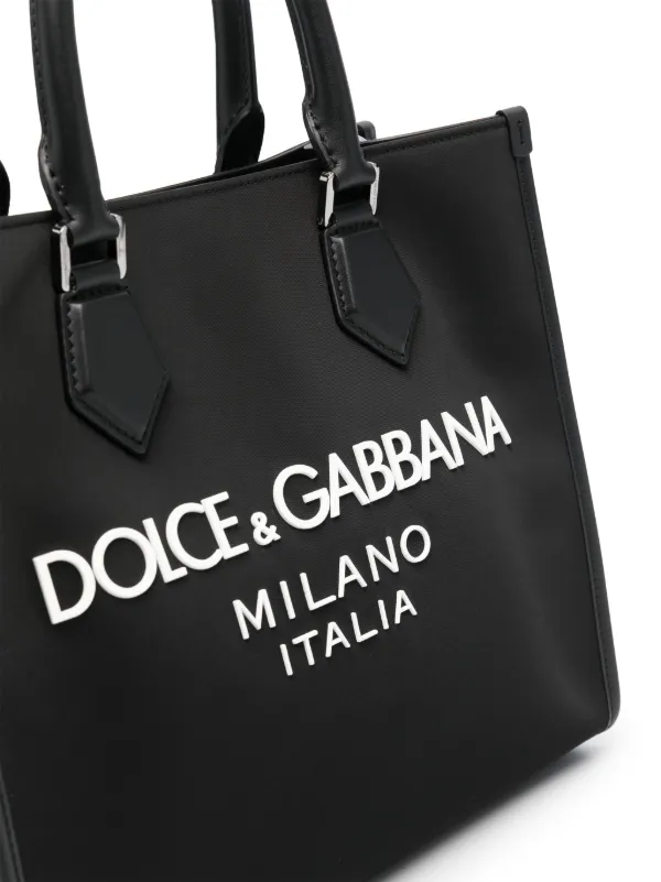 Dolce & Gabbana Bolsa Tote De Canvas Com Logo | Preto | FARFETCH BR