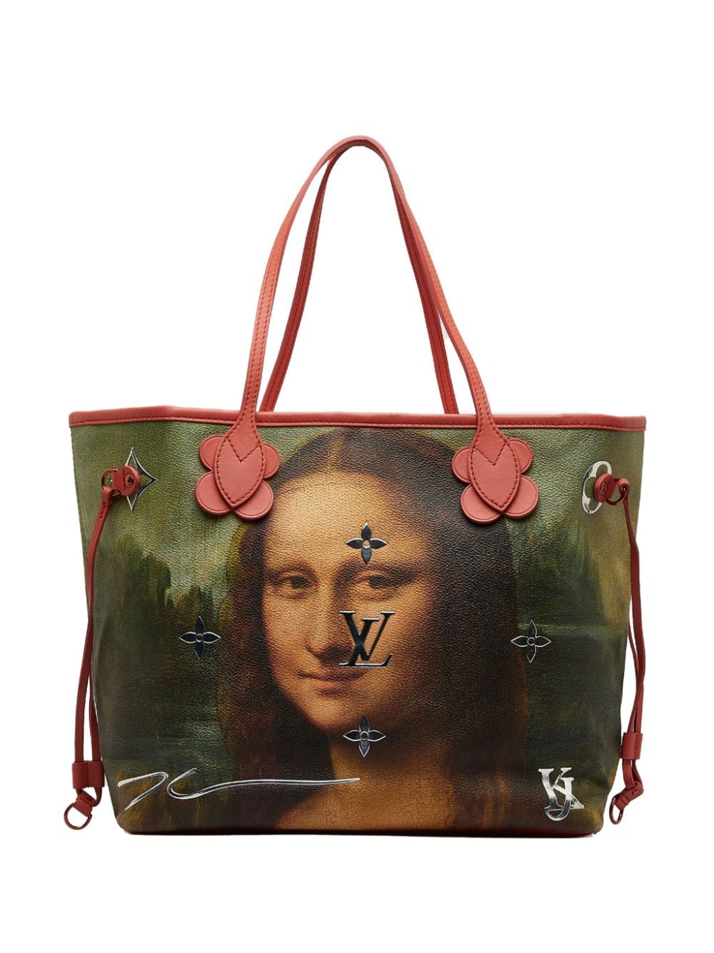 Louis Vuitton x Jeff Koons 2017 pre-owned Gauguin Neverfull MM shopper - Bruin