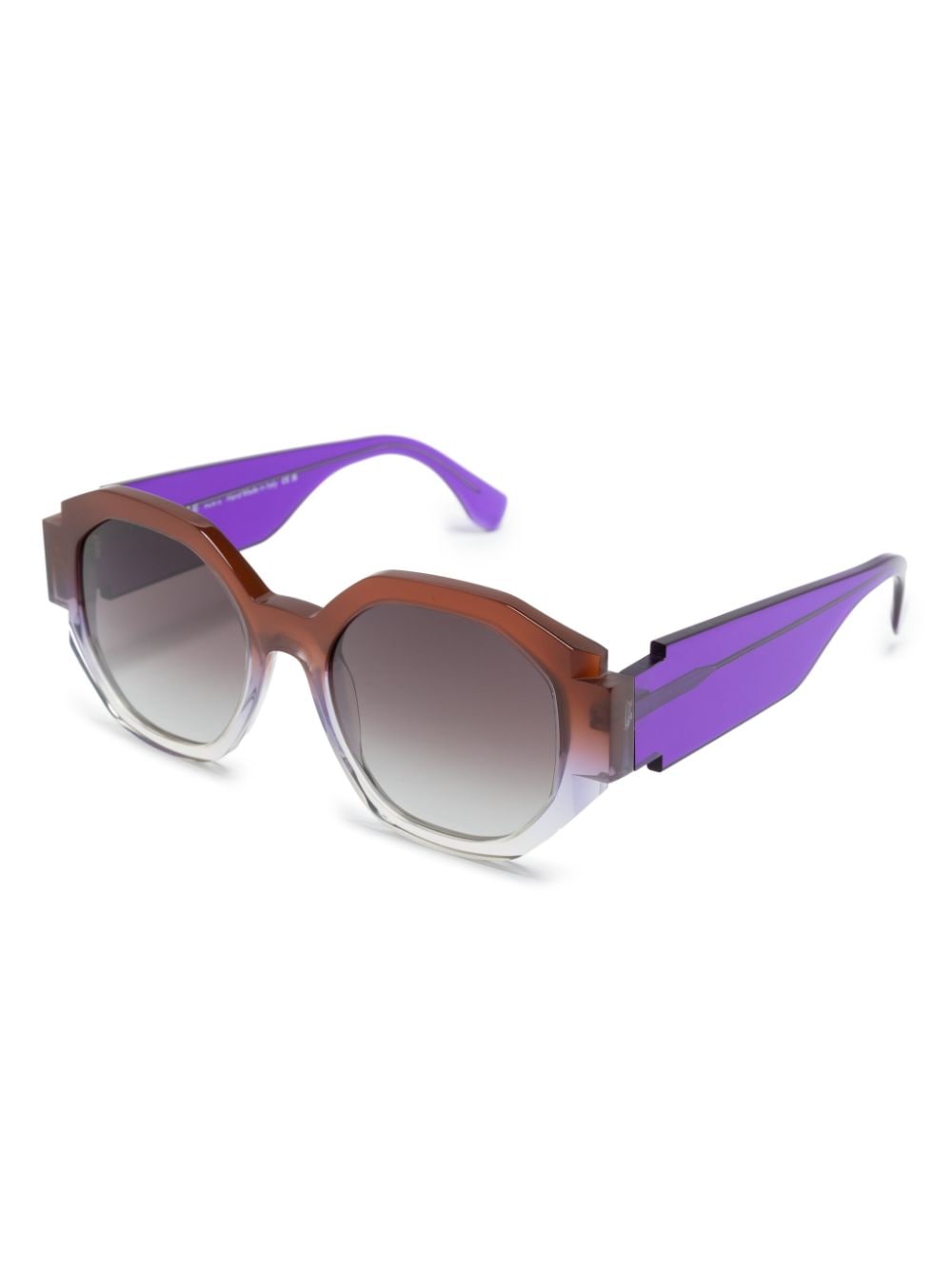 Shop Face À Face Notchi 2 Geometric-frame Sunglasses In Purple