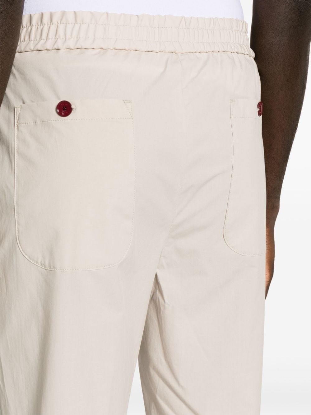 Shop Etro Press-crease Cotton Trousers In Neutrals