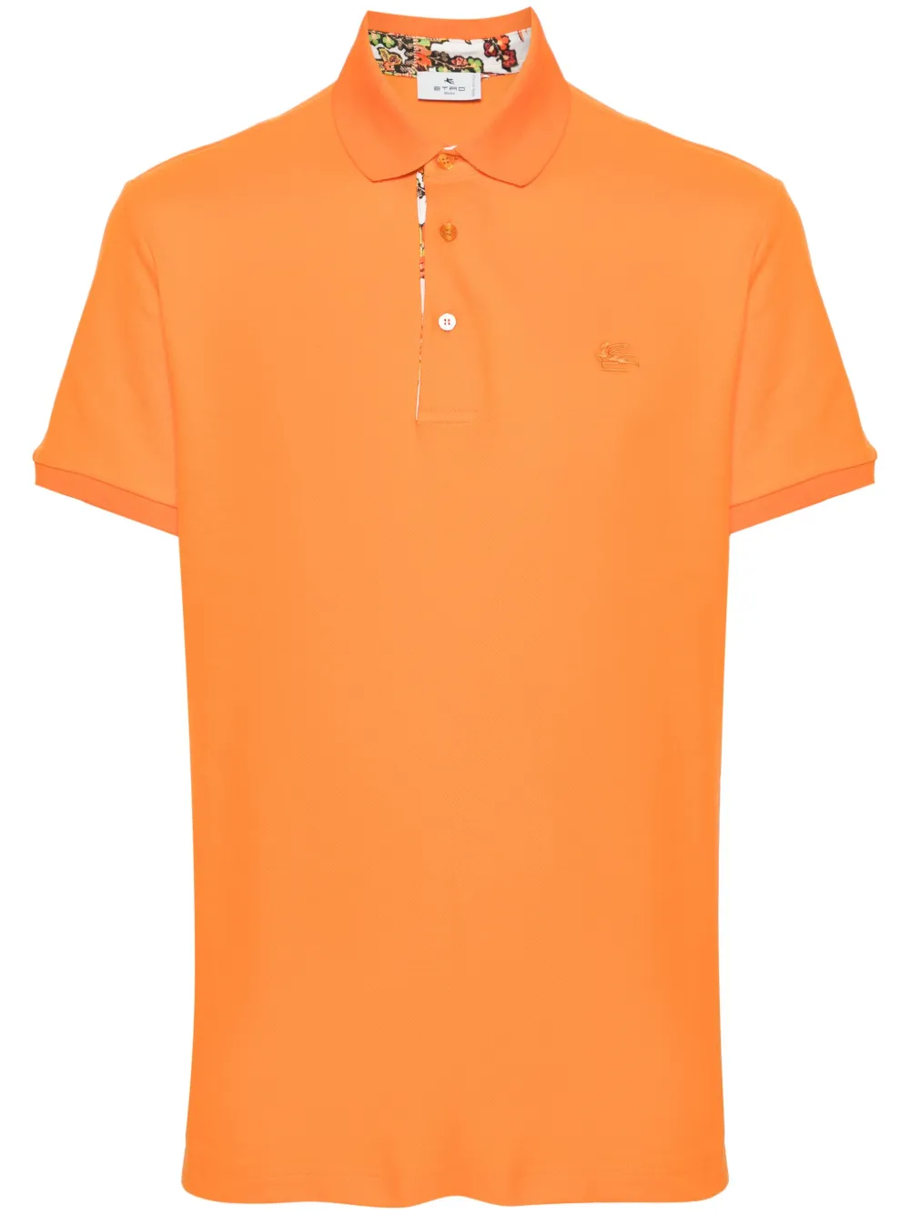 ETRO Pegaso-embroidered polo shirt - Arancione