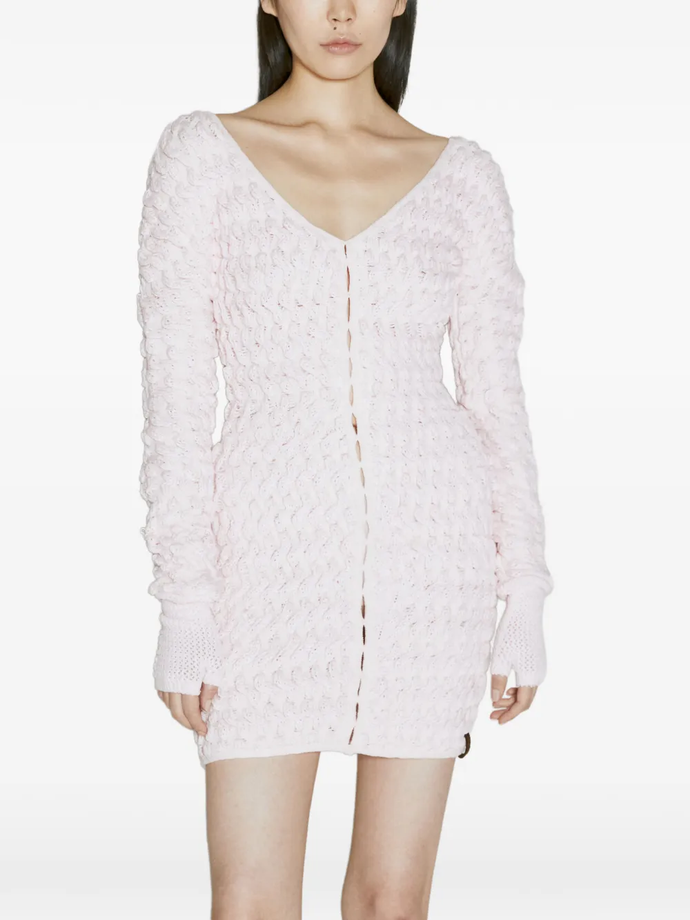 Isa Boulder Abito a maniche lunghe con scollo a V - Rosa