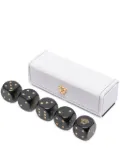 Versace Medusa-Head leather dice set - Silver