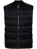 Versace Barocco-jacquard quilted gilet - Blue