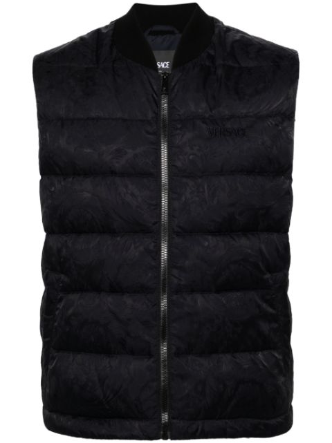 Versace Barocco-jacquard quilted gilet