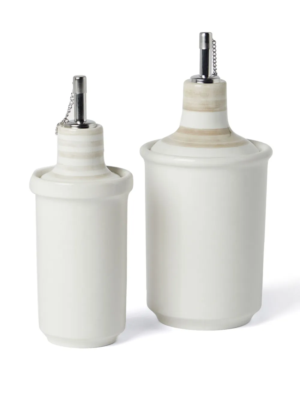 Shop Brunello Cucinelli Oil And Vinegar Dispenser Set In White