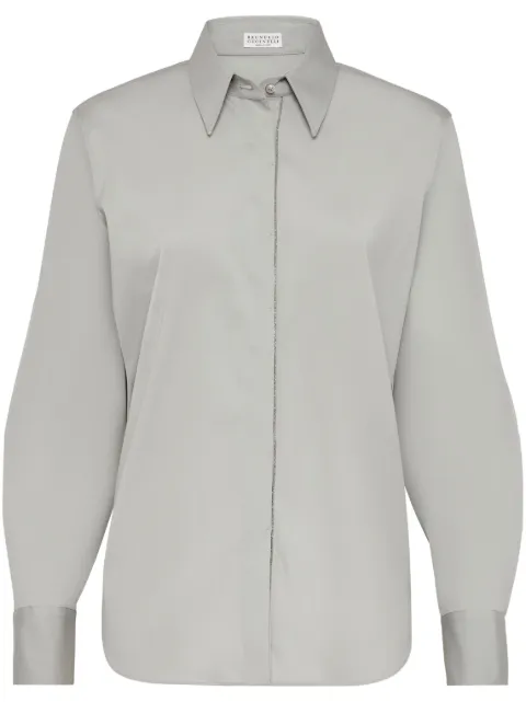 Brunello Cucinelli spread-collar long-sleeve shirt