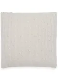 Brunello Cucinelli cable-knit sequin-embellished cushion - Neutrals