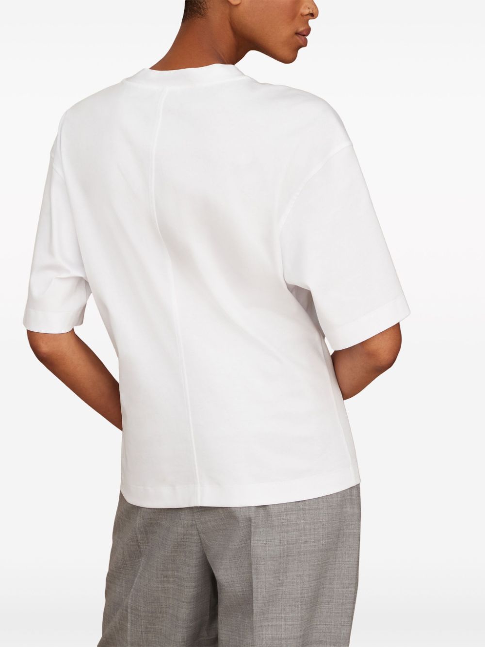 Shop Brunello Cucinelli Monili-chain Cotton T-shirt In White