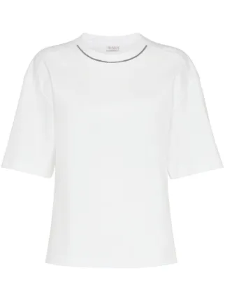 Tシャツ・カットソー BRUNELLO CUCINELLI Women Tunic Tops M0T18BD222 096 159 WHITE Women's tops, t-shirts and polos | Brunello Cucinelli