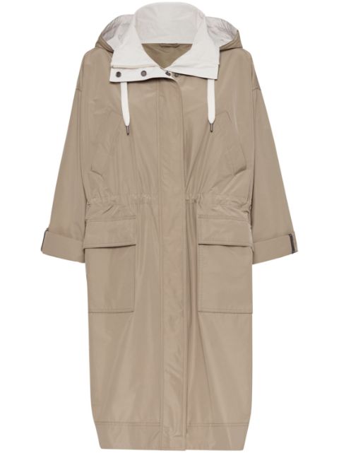 Brunello Cucinelli drawstring-hood parka