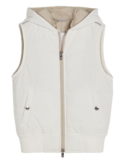 Brunello Cucinelli Kids quilted hooded gilet