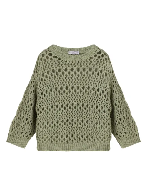 Brunello Cucinelli Kids loose-knit cotton-blend jumper