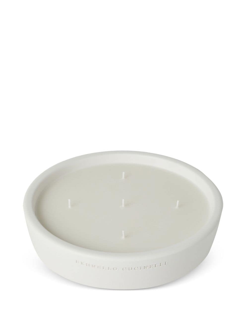 Shop Brunello Cucinelli Five-wick Scented Candle In White