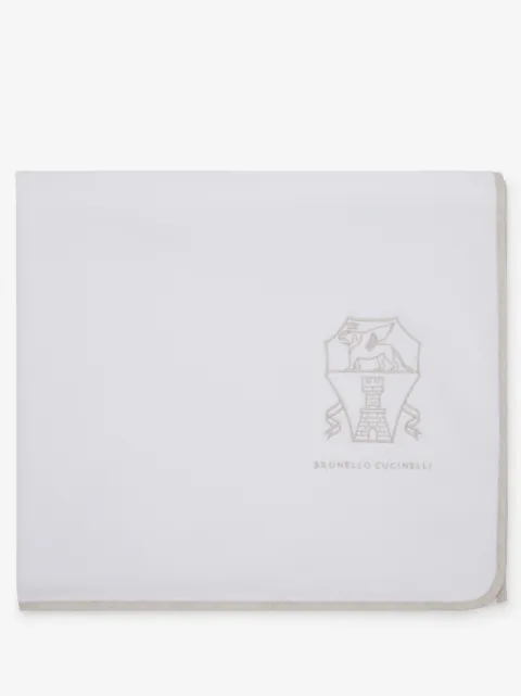 Brunello Cucinelli logo-embroidered cotton towel