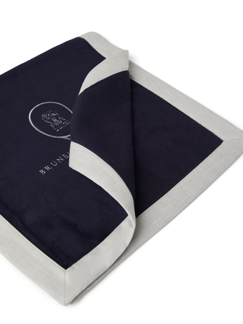 Best deals on authentic Brunello Cucinelli logo-embroidered cotton towel (85cm x 44cm) Men