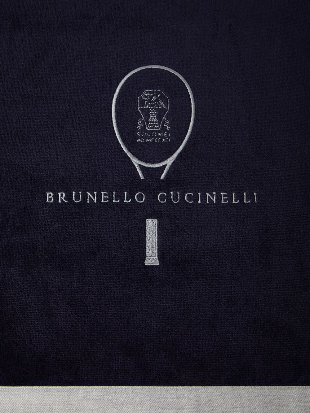 Best deals on authentic Brunello Cucinelli logo-embroidered cotton towel (85cm x 44cm) Men