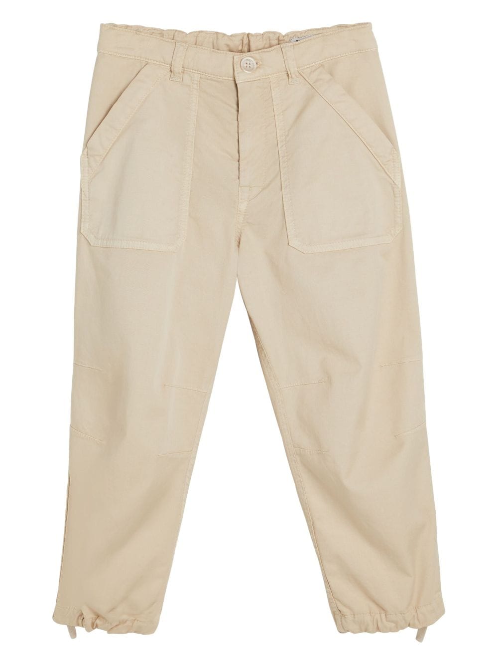 Brunello Cucinelli Kids' Elasticated-cuffs Casual Trousers In Neutrals