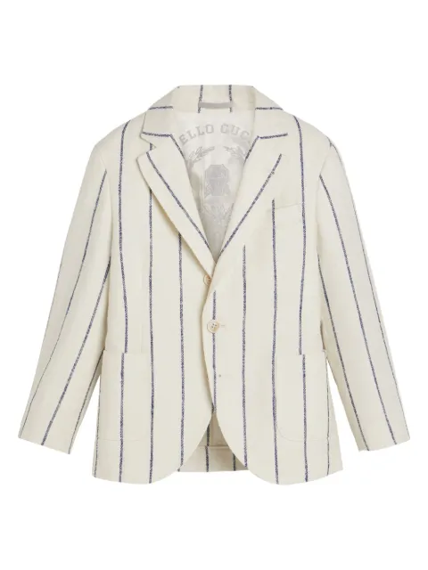 Brunello Cucinelli Kids striped single-breasted blazer 