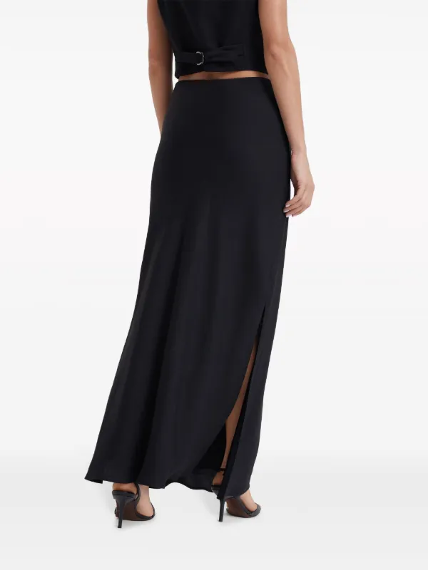 スカート BRUNELLO CUCINELLI FLUID BIAS-CUT LONG SKIRT IN TWILL Bias-cut skirt for Woman in Moonlight | Brunello Cucinelli