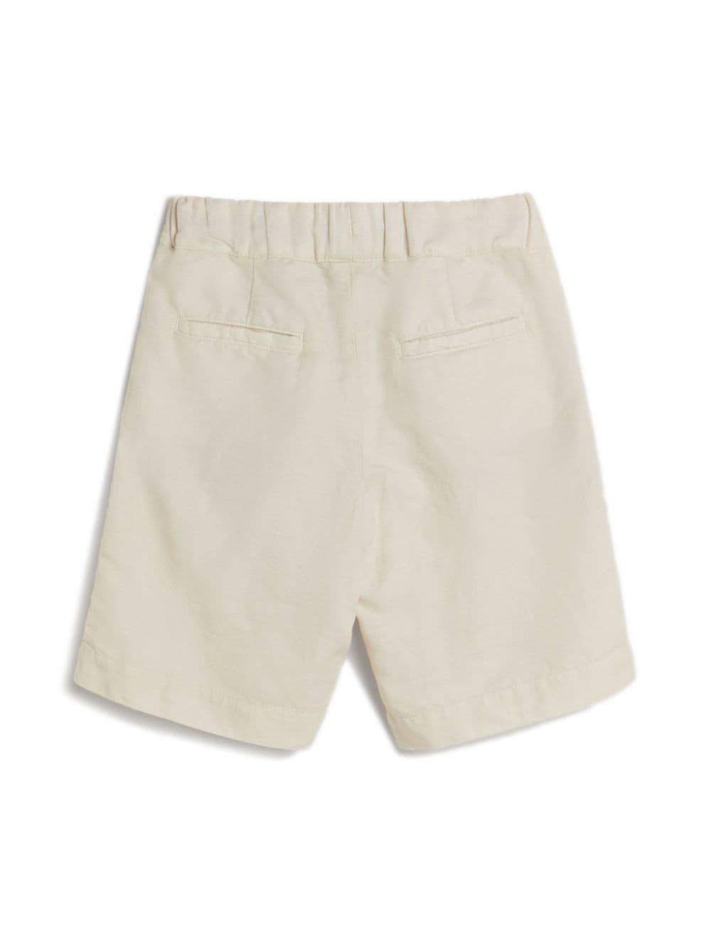 Brunello Cucinelli Kids Bermuda shorts met trekkoordtaille Wit